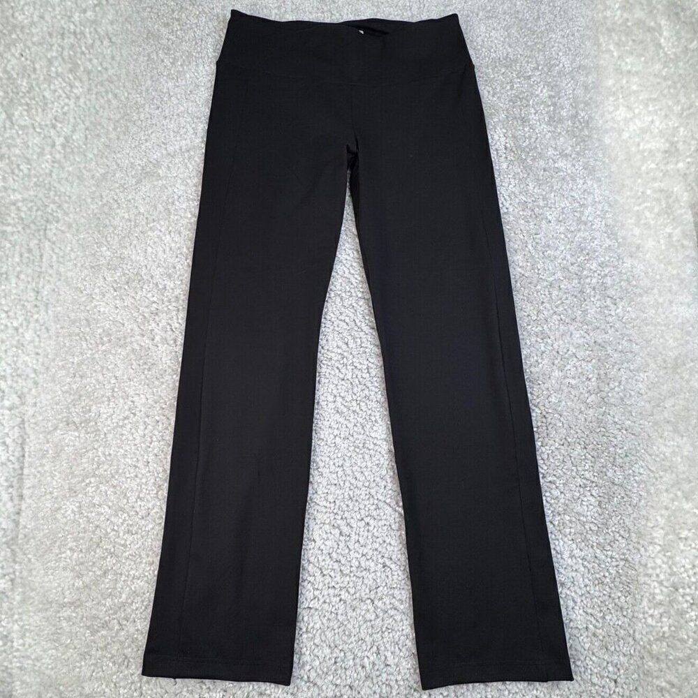 Betabrand High Rise Straight Leg Yoga Trouser Pant Black